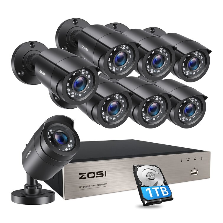 Zosi 8ch security camera hot sale system